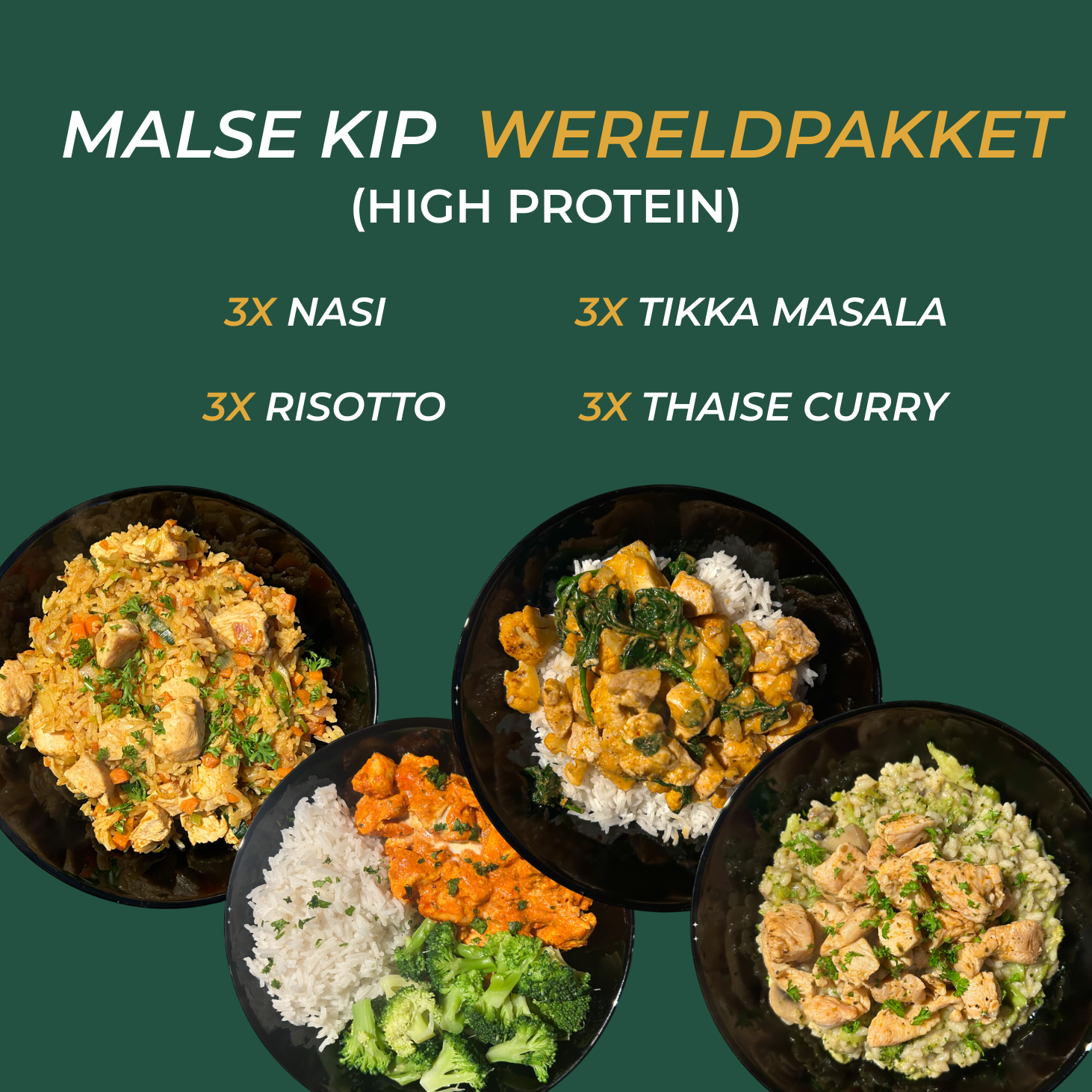 Malse Kip Wereld Variatie Pakket 12 dagen (HIGH PROTEIN)