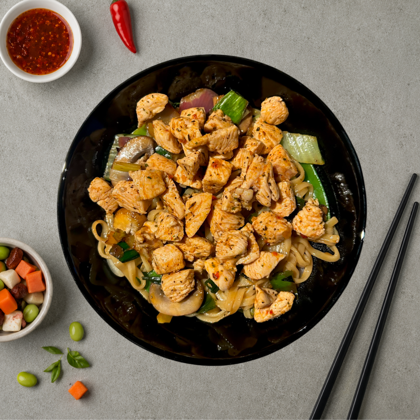 Kip teriyaki - Noedels - Groenten (HIGH PROTEIN)