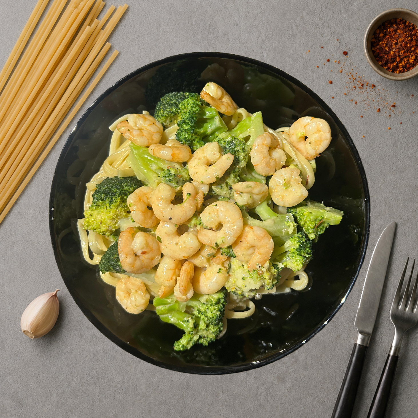 Linguine Gamba Knoflook - Broccoli (LUXE)